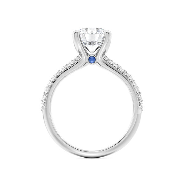 Pav&eacute; Solitaire Engagement Ring